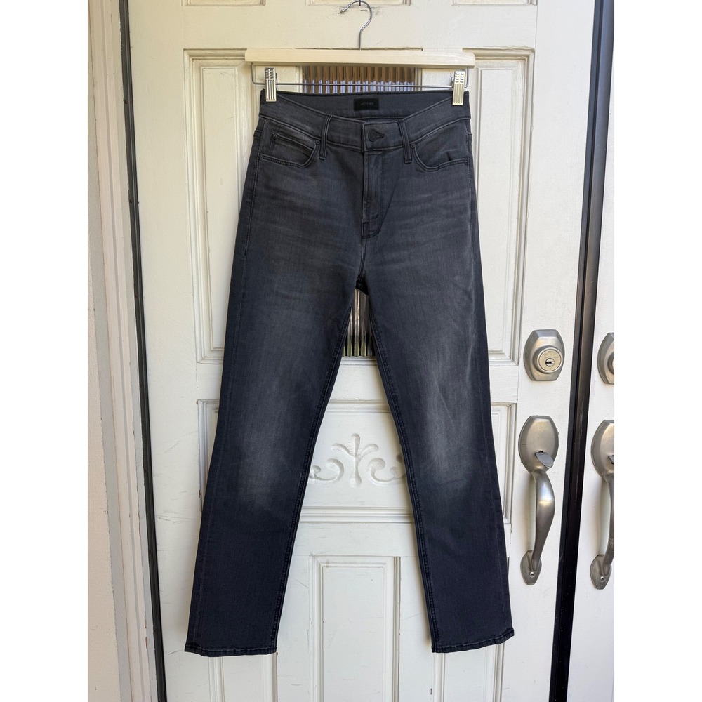 Mother The Mid Rise Dazzler Ankle Jeans Lighting Up Lanterns Grey Slim Size 25